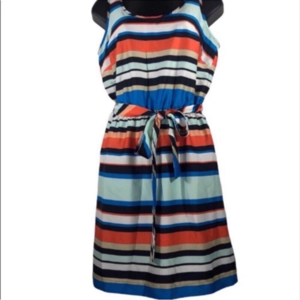 New with Tags Banana Republic Womens Colorful Striped lined Dress Size 2 NWT